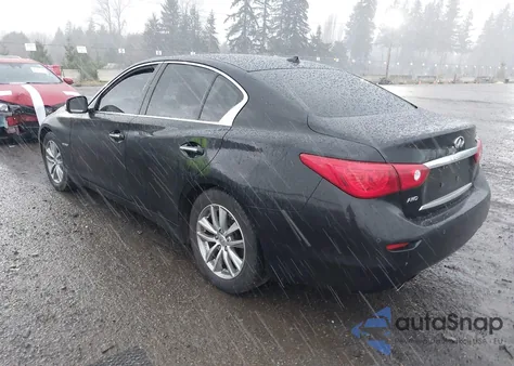 2014 Infiniti Q50 Hybrid Premium из США, поврежденный, VIN JN1AV7AR4EM700943